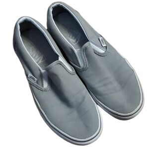 Vans Men's Classic Gray Slip-On Loafers Size‎ 6  Womans Size 7.5